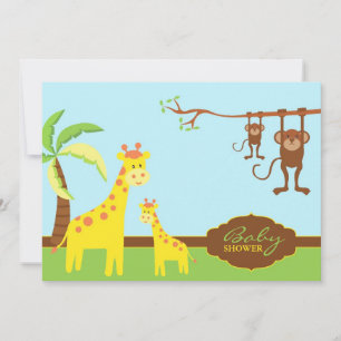 Schattig Dieren Baby shower Dank u Kaart