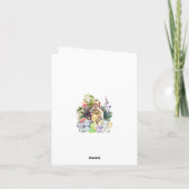 Schattig Dieren Baby shower Gevouwen Dank u kaart (Achterkant)