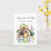 Schattig Dieren Baby shower Gevouwen Dank u kaart (Gele Bloem)