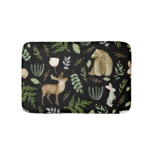 Schattig Dieren: Waterverf Hand getrokken. Badmat