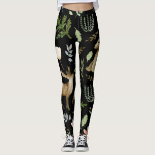 Schattig Dieren: Waterverf Hand getrokken. Leggings