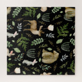 Schattig Dieren: Waterverf Hand getrokken. Legpuzzel (Horizontaal)