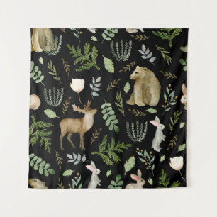 Schattig Dieren: Waterverf Hand getrokken. Wandkleed