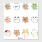 schattig dierenhart sticker (Vel)