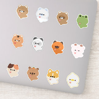 schattig dierenhart sticker