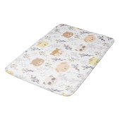 Schattig dierenhoofd en bloemmotief badmat (Gekanteld)