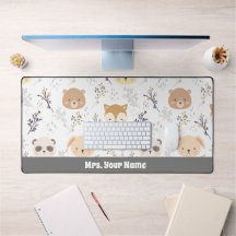 Schattig dierenhoofd en bloemmotief