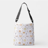 Schattig dierenhoofd en bloemmotief crossbody tas (Voorkant)
