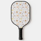 Schattig dierenhoofd en bloemmotief pickleball paddle (Voorkant)