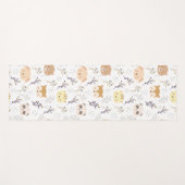 Schattig dierenhoofd en bloemmotief yogamat (Voorkant (horizontaal))