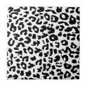 Schattig dierenprint patroon zwart wit luipaard tegeltje (Voorkant)