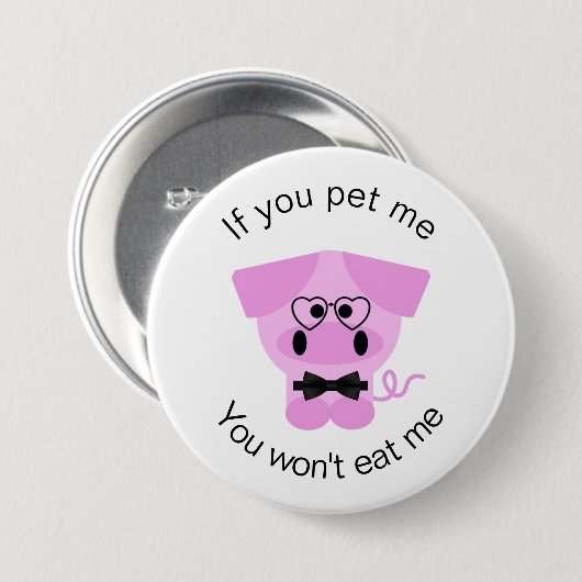 Schattig Dierenrechten Pin Button (Voorkant /achterkant)