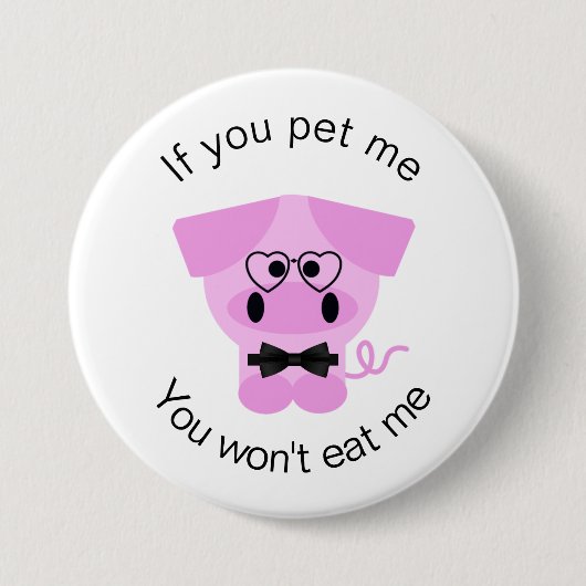 Schattig Dierenrechten Pin Button (Voorkant)