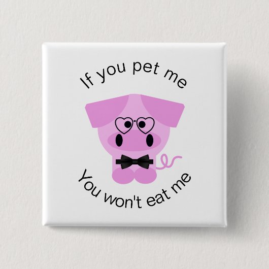 Schattig Dierenrechten Pin Button (Voorkant)