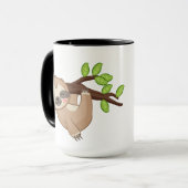 schattig dierenvriend voegt monogram toe mok (Voorkant links)