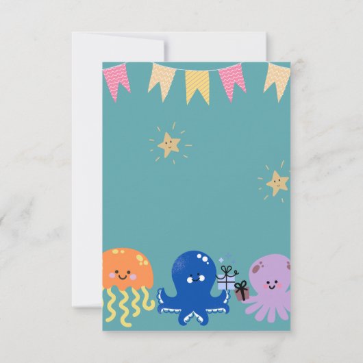 Schattig dierlijk baby shower bedankkaart (Achterkant)