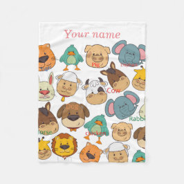 Schattig dierlijk boerderij olifant koe witte kind fleece deken