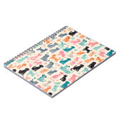 Schattig Dierlijk Design Naadloos Hond & Kattenpat Notitieboek (Linkerzijde)