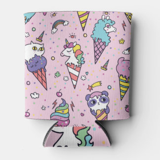 Schattig Dierlijk Ijsje Kegels Blikjeskoeler