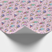 Schattig Dierlijk Ijsje Kegels Cadeaupapier (Hoek)