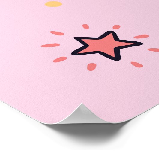 Schattig Dierlijk Ijsje Kegels Poster (Hoek)