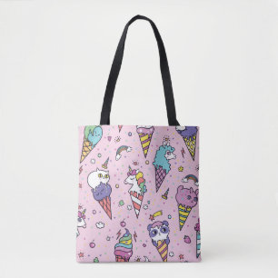 Schattig Dierlijk Ijsje Kegels Tote Bag