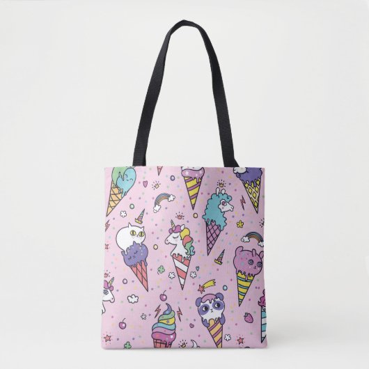 Schattig Dierlijk Ijsje Kegels Tote Bag (Voorkant)