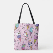 Schattig Dierlijk Ijsje Kegels Tote Bag (Achterkant)