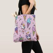 Schattig Dierlijk Ijsje Kegels Tote Bag (Dichtbij)