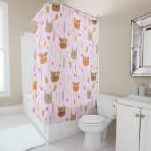 Schattig dierpatroon douchegordijn (In situ)