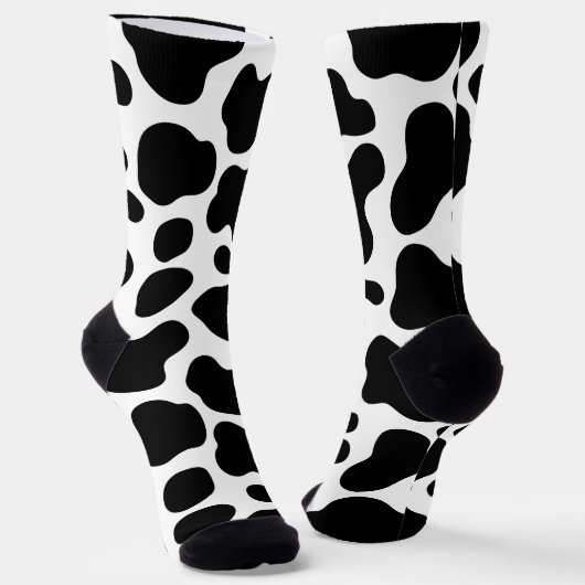 Schattig dierpatroon Zwart-wit Modern Sokken (Gebogen)