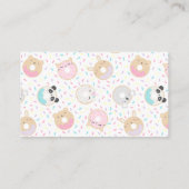 schattig diertje geeft luier ticket informatiekaartje (Achterkant)