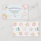 schattig diertje geeft luier ticket informatiekaartje (Voorkant / Achterkant)