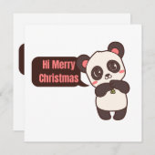 schattig diervriendelijk panda " kerst panda " (Voorkant / Achterkant)