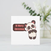 schattig diervriendelijk panda " kerst panda " (Staand voorkant)