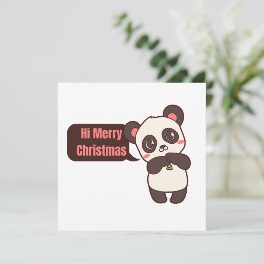 schattig diervriendelijk panda " kerst panda " (Staand voorkant)