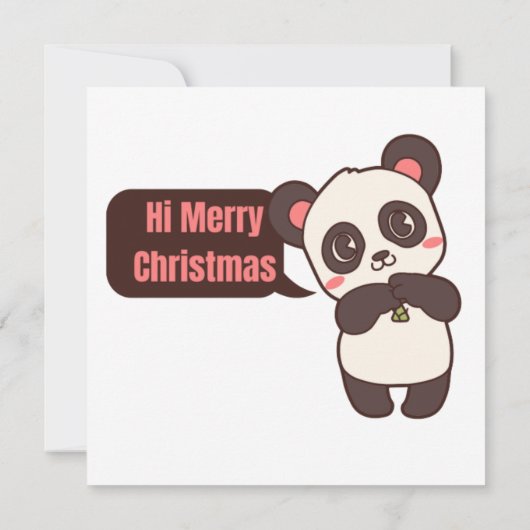 schattig diervriendelijk panda " kerst panda " (Achterkant)