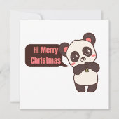 schattig diervriendelijk panda " kerst panda " (Voorkant)