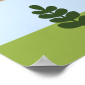 Schattig Dino/dinosaurus Baby shower Poster/banner Poster (Hoek)