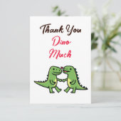 Schattig Dinopaar Huwelijk Bedankt (Staand voorkant)
