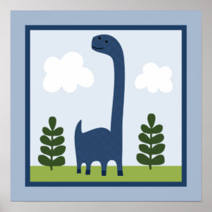 Schattig Dinosaur 2 Wall Art Poster