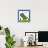 Schattig Dinosaur 3 Wall Art Poster (Thuiskantoor)