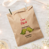 Schattig Dinosaurius Koppel Trouw Dank Je Bedankzakje (Geknipt)