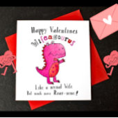 schattig dinosaurus Valentijn vakantie vrouw Kaart