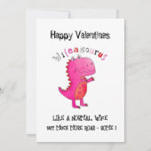 schattig dinosaurus Valentijn vakantie vrouw Kaart (Voorkant)