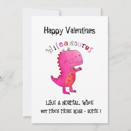 schattig dinosaurus Valentijn vakantie vrouw Kaart (Voorkant)