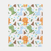 Schattig dinosauruspatroon voor kinderen fleece deken (Voorkant)