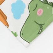 Schattig dinosauruspatroon voor kinderen fleece deken (Hoek)