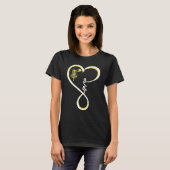 Schattig Disc Golf Ik Hou Van Disc Golf Geel T-shirt (Voorkant volledig)