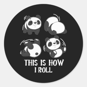Schattig Dit Is Hoe Ik Rol Panda Yoga Salto Tumbli Ronde Sticker